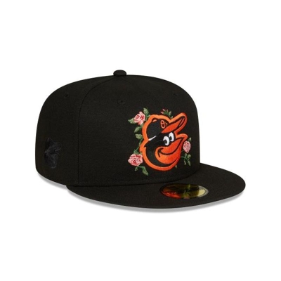 Baltimore Orioles Gorra | New Era MLB Bloom 59fifty Fitted Cap Mexico - Negros
